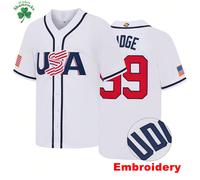 Maglia da baseball #99 Aaron, Uniforme da baseball bianca ricamata per la World Baseball Classic 2026, regalo per i fan della partita sportiva L,M,S,XL,XXLTessuto in maglia
