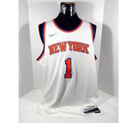 Maglia Da Basket Autentica Bianca 56 Per Uomo New York Knicks Obi Toppin #1 2021