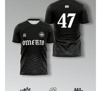 Maglia da boxe nera OMERTA da uomo - Tessuto traspirante e ad asciugatura rapida, taglia 47. Edizione fan, top da allenamento, adatto per calcio, fitness e uso casual. L,M,S,XL,XS,XXL,XXSHalloweenTess