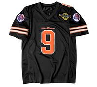Maglia da calcio anni '90 per partito, Bobby Boucher #9 The Waterboy Sandler 50° anniversario, nero, M