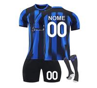Maglia da Calcio Bambino 2024/2025 -Maglie Calcio Personalizzabile con Nome e Numero a Scelta,Completo da Calcio casa/visitatore con Pantaloncini e Calzini Regali di Calcio G05