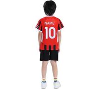 Maglia da Calcio Bambino 2025/2026 Completo da calcio Ragazzo Casa/Trasferta Personalizzabile con Nome e Numero Divisa da calcio con maglietta pantaloncini e calzini Traspirante- DIY Regali di Calcio