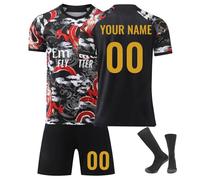 Maglia da Calcio Casa/Trasferta 24/25 - Completo Personalizzato per Adulti E Bambini con Nome E Numero - Regalo Perfetto per Tifosi (Include Maglia, Pantaloncini, Calzettoni)(2425-Dragon 1)