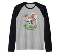 Maglia da Calcio con Scoiattolo Che Indossa Il Numero 7 Maglia con Maniche Raglan