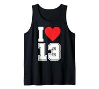 Maglia da Calcio con Scritta «I Love 13» per 13° Compleanno Canotta