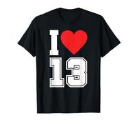 Maglia da Calcio con Scritta «I Love 13» per 13° Compleanno Maglietta