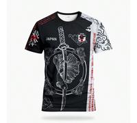 Maglia da calcio edizione speciale giapponese per uomo & Felpa girocollo con motivo samurai comoda & Tessuto in maglia traspirante e ad assorbimento di umidità & Stampata con cultura samurai giappones