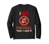 Maglia da Calcio I Hate Football Don't Like Football Anti Football Maglia a Manica