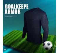 Maglia da calcio imbottita da uomo con protezione migliorata per la milza,