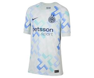 Maglia da calcio Inter Milano 2025/26 Stadium Away Replica con tecnologia Nike Dri-Fit per bambini più grandi, Ghost Aqua/Bianco/Blue Void, HJ5288-497, XS