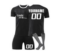 Maglia da Calcio Madrid Personalizzata per Bambini/Adulti con Nome e Numero, Maglia Calcio Home/Away, Pantaloncini Calzettoni Set Tuta da Allenamento per Ragazzi/Uomini