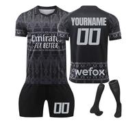 Maglia da Calcio Milan Personalizzata per Bambini/Adulti con Nome e Numero, Maglia Calcio Home/Away, Pantaloncini Calzettoni Set Tuta da Allenamento per Ragazzi/Uomini
