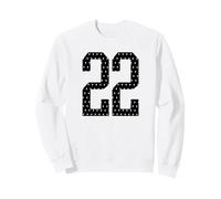 Maglia da Calcio Numero 22 della Squadra Sportiva 22° Compleanno Varsity Felpa