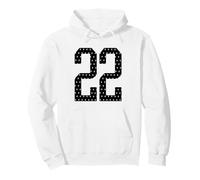 Maglia da Calcio Numero 22 della Squadra Sportiva 22° Compleanno Varsity Felpa con Cappuccio