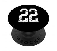 Maglia da calcio numero 22 della squadra sportiva 22° compleanno Varsity PopSockets PopGrip Adesivo