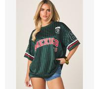 Maglia da calcio oversize per il Messico 2026 con collo a girocollo, maniche corte e dettagli a righe sui polsini, jersey sportiva per la Coppa del Mondo 2026 L,M,S,XL,XS,XXL,XXS,XXXL,XXXXLTribaleTess