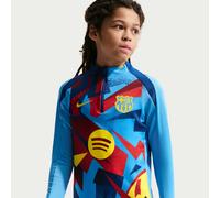 Maglia da calcio per allenamento pre-partita Nike Dri-FIT FC Barcelona Strike per ragazzo/a - Quarta - Blu XS