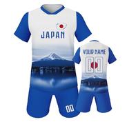 Maglia da calcio per bambini, personalizzata, per ragazzi e ragazze, con il proprio nome, numero, maglietta da calcio, Giappone, 3 Anni
