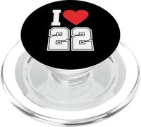 Maglia da calcio per tifosi sportivi con scritta «I Love 22», numero 22 PopSockets PopGrip per MagSafe