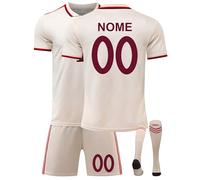 Maglia da Calcio Personalizzabili per Bambini 2024/25 - Kit da Partita Completo (Maglia + Pantaloncini + Calzettoni) - Set Regalo Calcio Personalizzabile per Bambini e Bambine A05