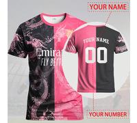 Maglia da calcio personalizzata della Liga spagnola per uomo, comoda felpa sportiva a girocollo, adatta per allenamento calcio, uso casual e come regalo L,M,S,XL,XXLTessuto in maglia