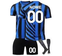 Maglia da Calcio Personalizzata per Bambini 24/25 - Kit Completo casa/Trasferta con Nome e Numero - Maglia da Calcio per Bambini (Maglia + Pantaloncini + Calzettoni) G