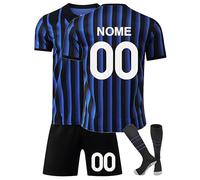 Maglia da Calcio Personalizzata per Bambini 24/25 - Kit Completo casa/Trasferta con Nome e Numero - Maglia da Calcio per Bambini (Maglia + Pantaloncini + Calzettoni) G