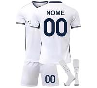 Maglia da Calcio Personalizzata per Bambini 24/25 - Kit Completo casa/Trasferta con Nome e Numero - Maglia da Calcio per Bambini (Maglia + Pantaloncini + Calzettoni) G0