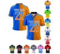 Maglia da calcio personalizzata personalizzata con nome della squadra numero di pratica maglie da calcio personalizzate per uomini giovani donne bambini, Colore 16, L
