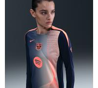 Maglia da calcio pre-partita a girocollo Nike Dri-FIT Total 90 FC Barcelona Strike da donna - Terza - Blu L (IT 48-50)