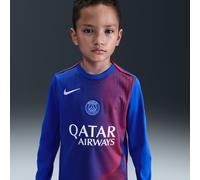 Maglia da calcio pre-partita a manica lunga Nike Dri-FIT Total 90 Paris Saint-Germain Academy Pro per ragazzo/a - Terza - Blu L