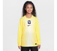 Maglia da calcio replica a manica lunga Nike Dri-FIT FFF 2025/26 Stadium per ragazzo/a - Goalkeeper - Giallo XS