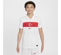 Maglia da calcio replica Nike Dri-FIT Turchia 2024/25 Stadium per ragazzo/a - Home - Bianco L