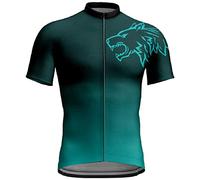 Maglia da ciclismo da uomo, a maniche corte, comoda, alla moda, aderente, per ciclismo, da uomo, Verde menta, XL