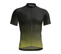 Maglia da ciclismo da uomo, a maniche corte, da uomo, alla moda, casual, con stampa digitale 3D, in cotone, a maniche corte, 2-nero., XXL