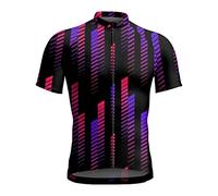 Maglia da ciclismo da uomo, a maniche corte, da uomo, alla moda, casual, con stampa digitale 3D, in cotone, a maniche corte, 1-viola, L