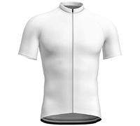 Maglia da ciclismo da uomo, estiva, alla moda, casual, con stampa digitale 3D, in cotone, a maniche corte, Bianco-1, L