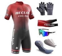 Maglia da ciclismo da uomo manica corta Estivo Set，Body Ciclismo Uomo，tuta monopezzo Imbottitura premium specifica per la competizione imbottito pantaloncini，Tuta da Triathlon (TYP-2,XXL)
