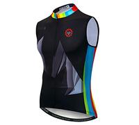 Maglia da ciclismo da uomo senza maniche gilet da ciclismo da strada abbigliamento per bicicletta da corsa MTB camicia mountain bike biker top nero L, 5510, L
