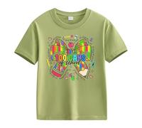 Maglia da donna a maniche corte, casual, per bambine e ragazzi, 100 giorni di scuola, opening 100 giorni Anniversary Personality Loose Short Sleeved Personized Boy 1 anno, Ag., 12-13 Jahre