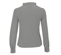 Maglia da donna a maniche lunghe, a collo alto con colletto nero rifinito sulle orecchie, può essere stratificata e indossata come strato di base per corsa, escursionismo, ciclismo, traspirante