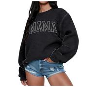 Maglia da Donna A Maniche Lunghe Felpa Zip Pullover con Coulisse Felpe Revers Casual Righe Moda Girocollo Sportivo Tuta Tops