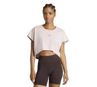 adidas Femme Power Workout Cropped Boxy 3-Stripes Tank, Ice Purple, XS