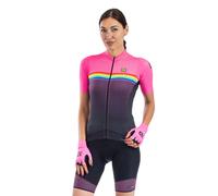 Ale Pr-s Bridge Short Sleeve Jersey Nero,Rosa S Donna