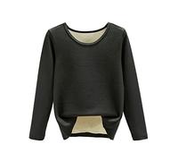 Maglia da donna in tinta unita da donna 2025 alla moda autunno inverno tinta unita manica lunga girocollo multicolore ispessito caldo top autunno vestiti per la vita quotidiana regali di Natale, Nero