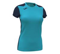 T-shirt Joma Record II Bicolor manica corta turchese blu navy donna - S