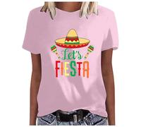 Maglia da donna Messico USA 5 Maggio Colorato Stampato Festa Maglia Maglione Con Gonna Donna, Colore: rosa., L