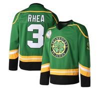 Maglia da hockey da uomo Ross The Boss #3 Rhea St John's Shamrocks con toppa EMHL, Verde, S