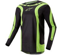 Maglia da motocross Alpinestars Fluid Lurv nero-giallo fluo M