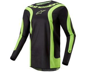 Maglia da motocross Alpinestars Fluid Lurv nero-giallo fluo XL